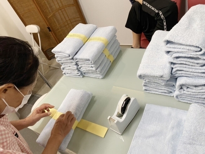 就労支援　ぽじしょん　タオル加工　静かな環境
