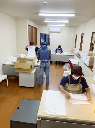 就労支援　ぽじしょん　タオル加工　静かな環境