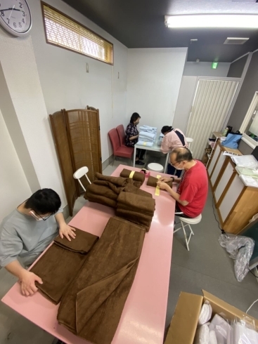 就労支援　ぽじしょん　タオル加工　静かな環境